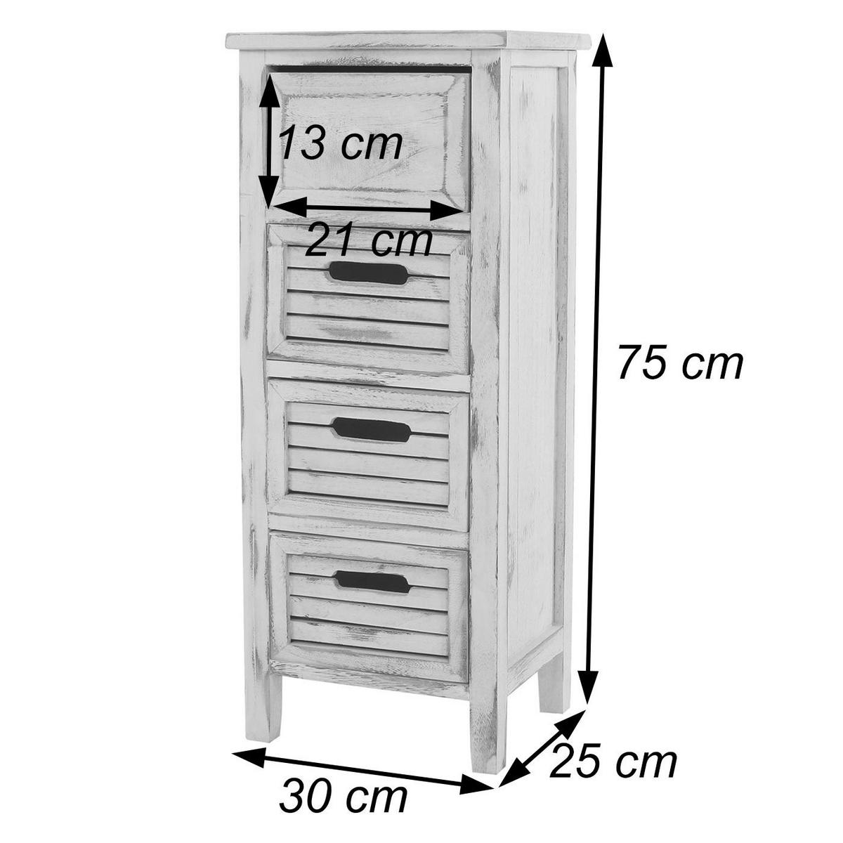 KOMMODE Grau - Grau, Holz (30/74/25cm) - MCW