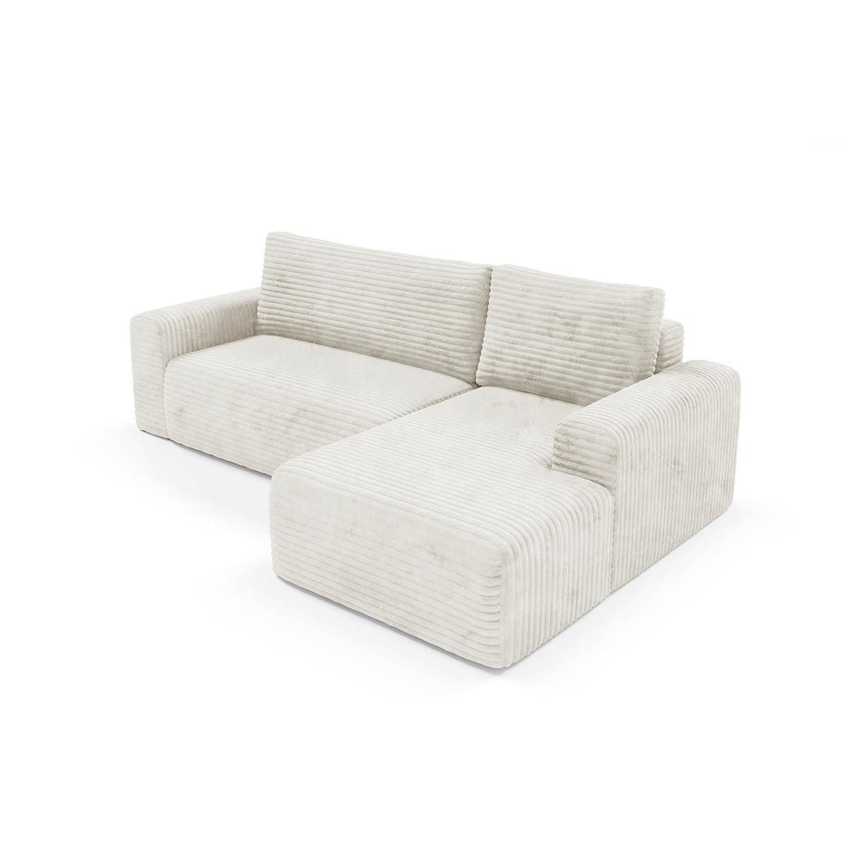 ECKSOFA Romeo 3 Sitzplätze Weiß - Weiß, Holz (268/163cm) - Petits-meubles