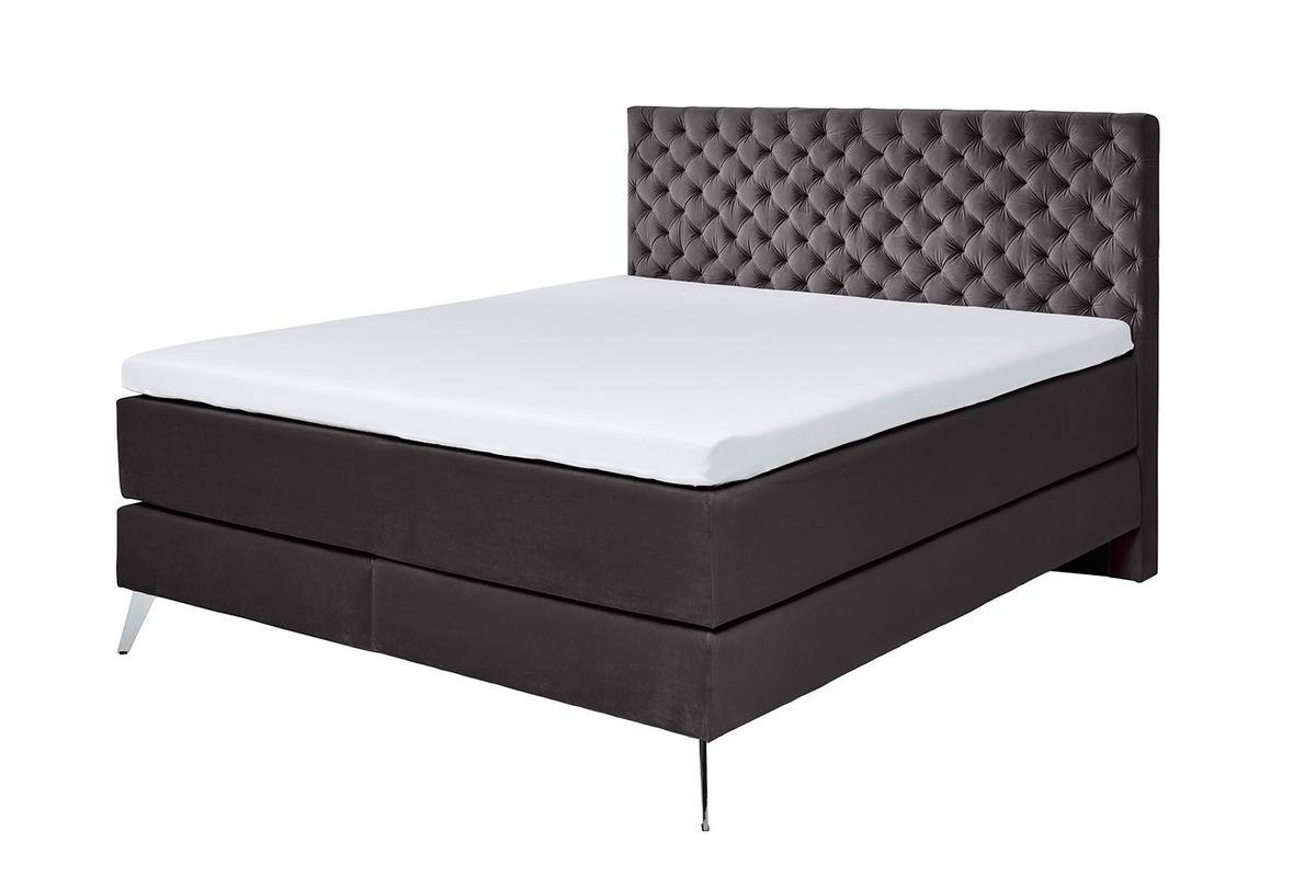 BOXSPRINGBETT SINDAR Anthrazit Webstoff - Anthrazit, Textil (160/200cm) - KAWOLA