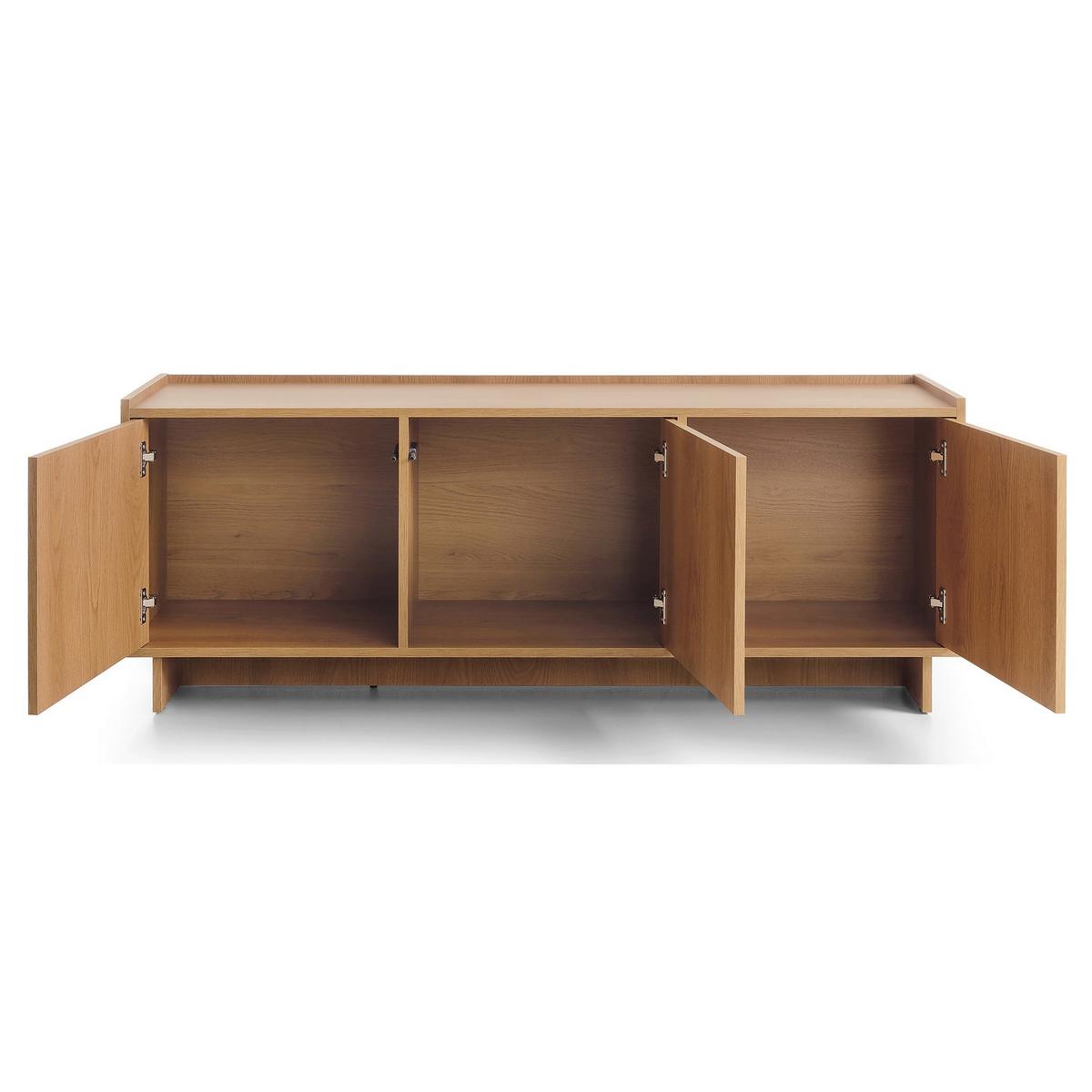 TV-LOWBOARD Yasumi 147 cm - Eichefarben, Holzwerkstoff (147/55/39cm) - Selsey