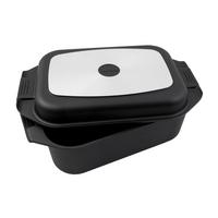 BRÄTER 2in1, Aluguss, 8,7 Liter, inkl. Topfhandschuhe - Schwarz, Metall (42/25.5/12cm) - Karcher