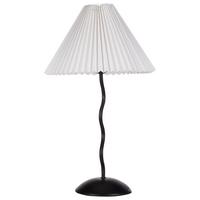 TISCHLEUCHTE Weiß/Schwarz Jikawo - Schwarz/Weiß, Metall (29/29/49cm) - Beliani