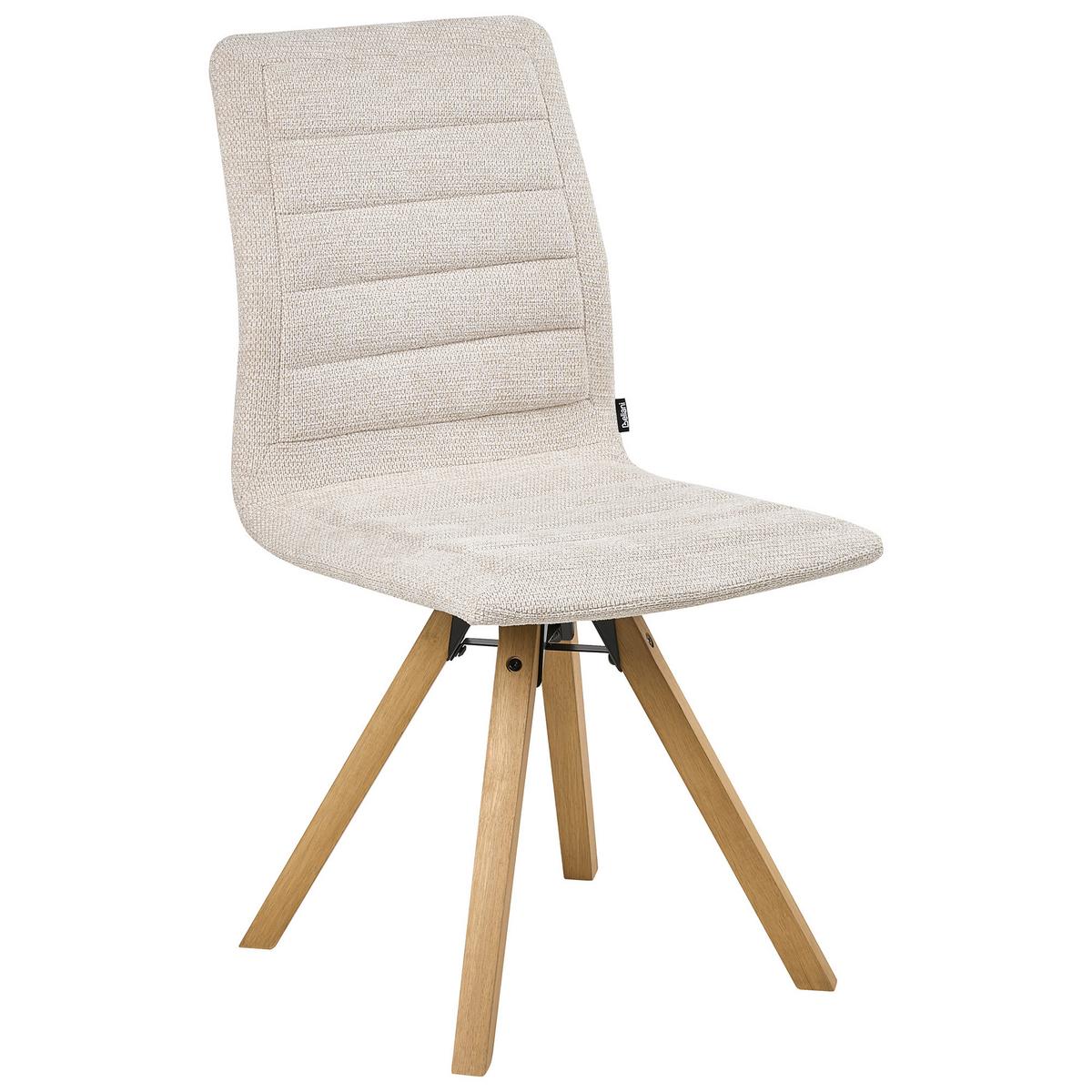 ESSZIMMERSTUHL Beige Rox - Beige/Braun, Textil (64/91/65cm) - Beliani