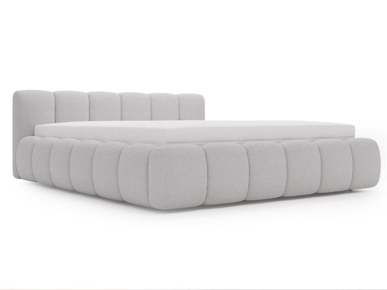 POLSTERBETT Cloud Low 180x200 Bouclé-Stoff Grau - Grau, Textil (180/200cm) - Graingold