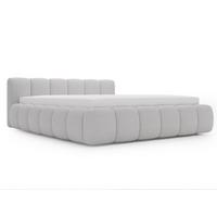 POLSTERBETT Cloud Low 180x200 Bouclé-Stoff Grau - Grau, Textil (180/200cm) - Graingold