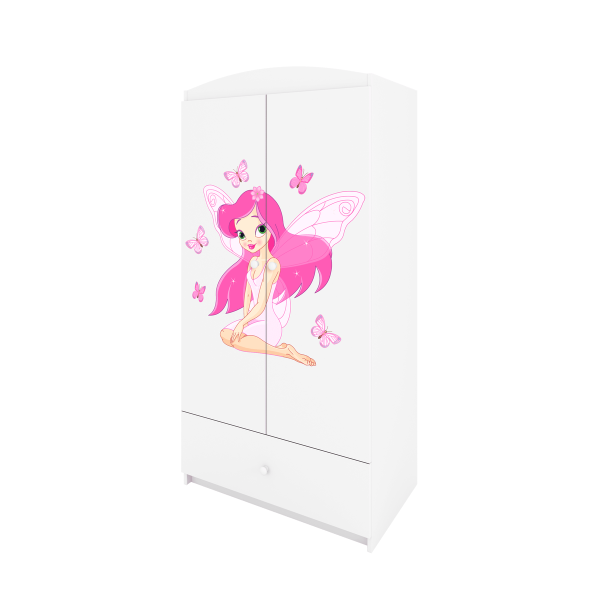 KINDERKLEIDERSCHRANK Elfe I - Weiß, Holzwerkstoff (90/175/52cm) - RAUMHIRSCH FURNITURE