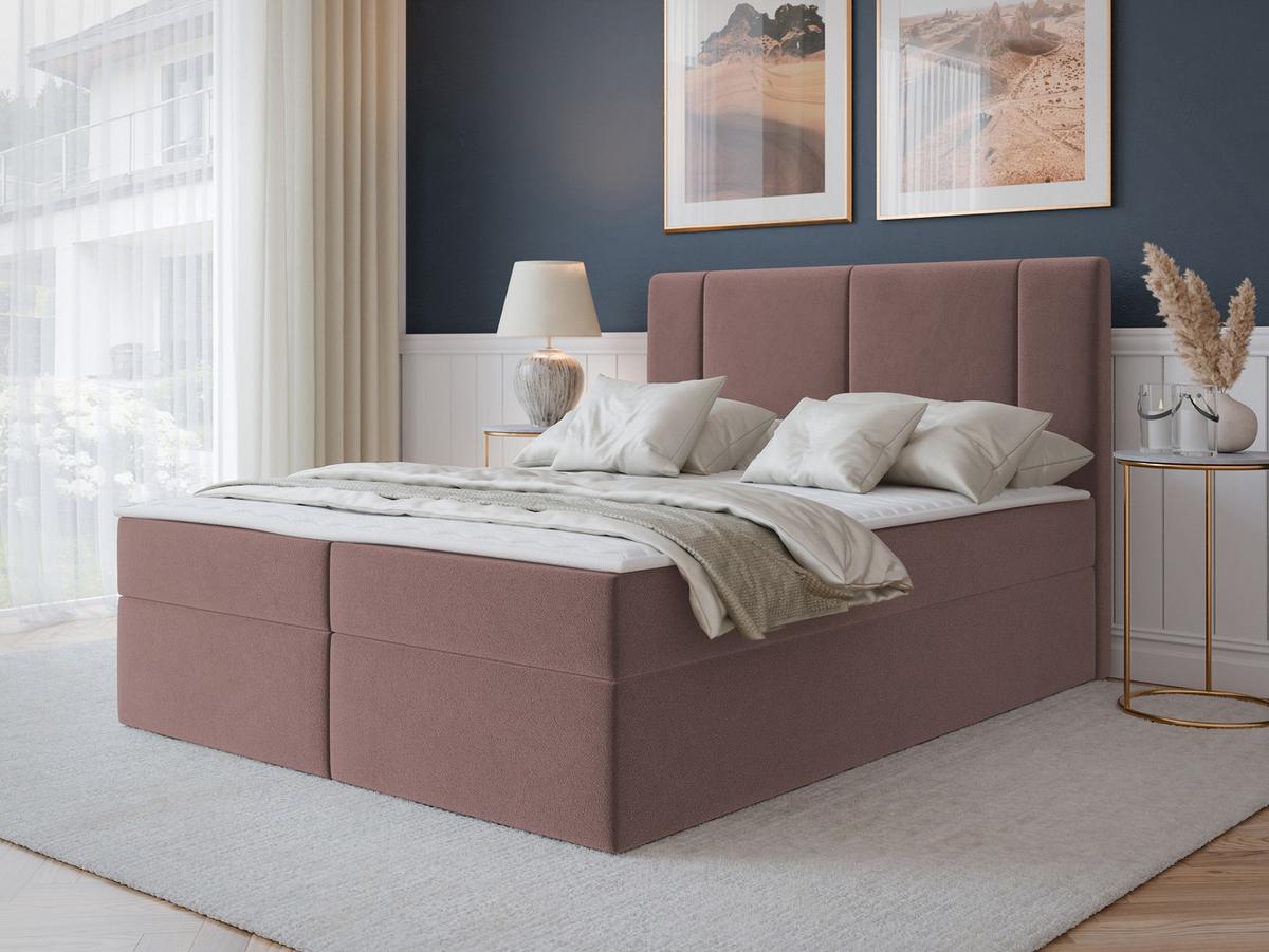 BOXBETT Michelle 140x200 - H3 - Schwarz/Braun, Holzwerkstoff/Kunststoff (140/200cm) - MIRJAN24