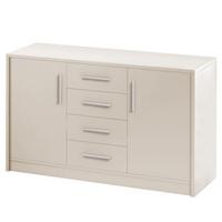 KOMMODE KALISTA 140/83/45cm mit 4 Schubladen 2 Türen Beige - Beige, Holzwerkstoff (140/83/45cm) - MASSENO