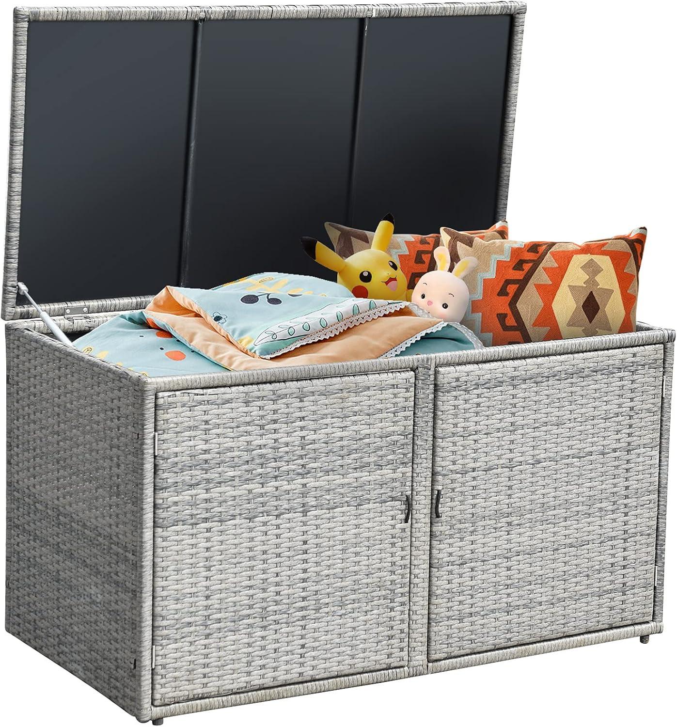 STAURAUM Grau - Grau, Naturmaterialen (115/65/60cm) - COSTWAY