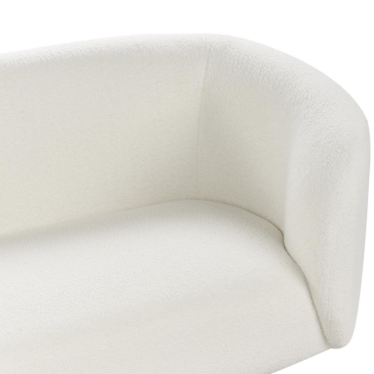 3-SITZER-SOFA Bouclé weiß/schwarz Loen - Schwarz/Weiß, Textil (200/79/70cm) - Beliani