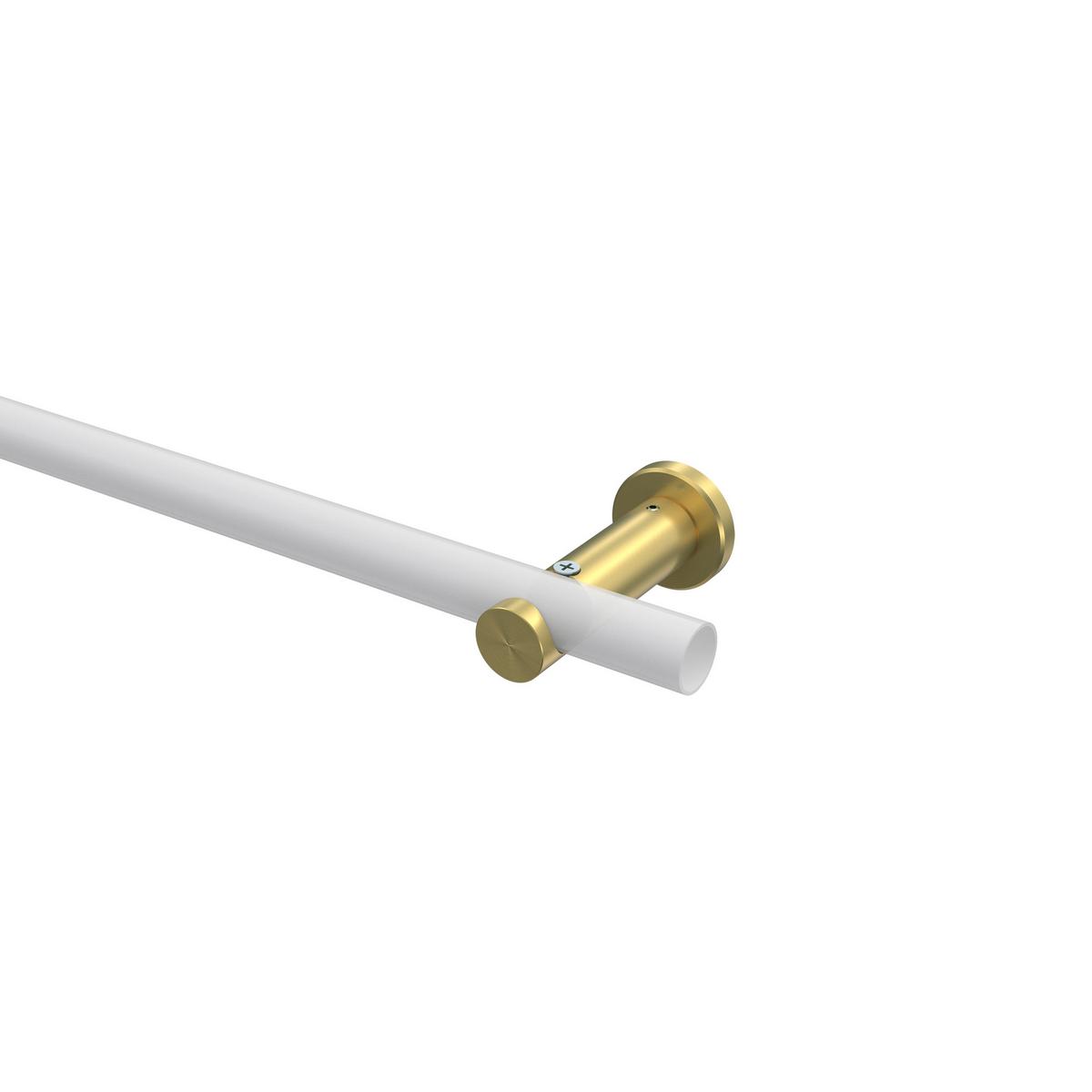 TRÄGER FÜR GARDINENSTANGEN 20 mm Ø, Platon 1-läufig, Messing-Optik - Messingfarben, Metall (9/4/4cm) - INTERDECO