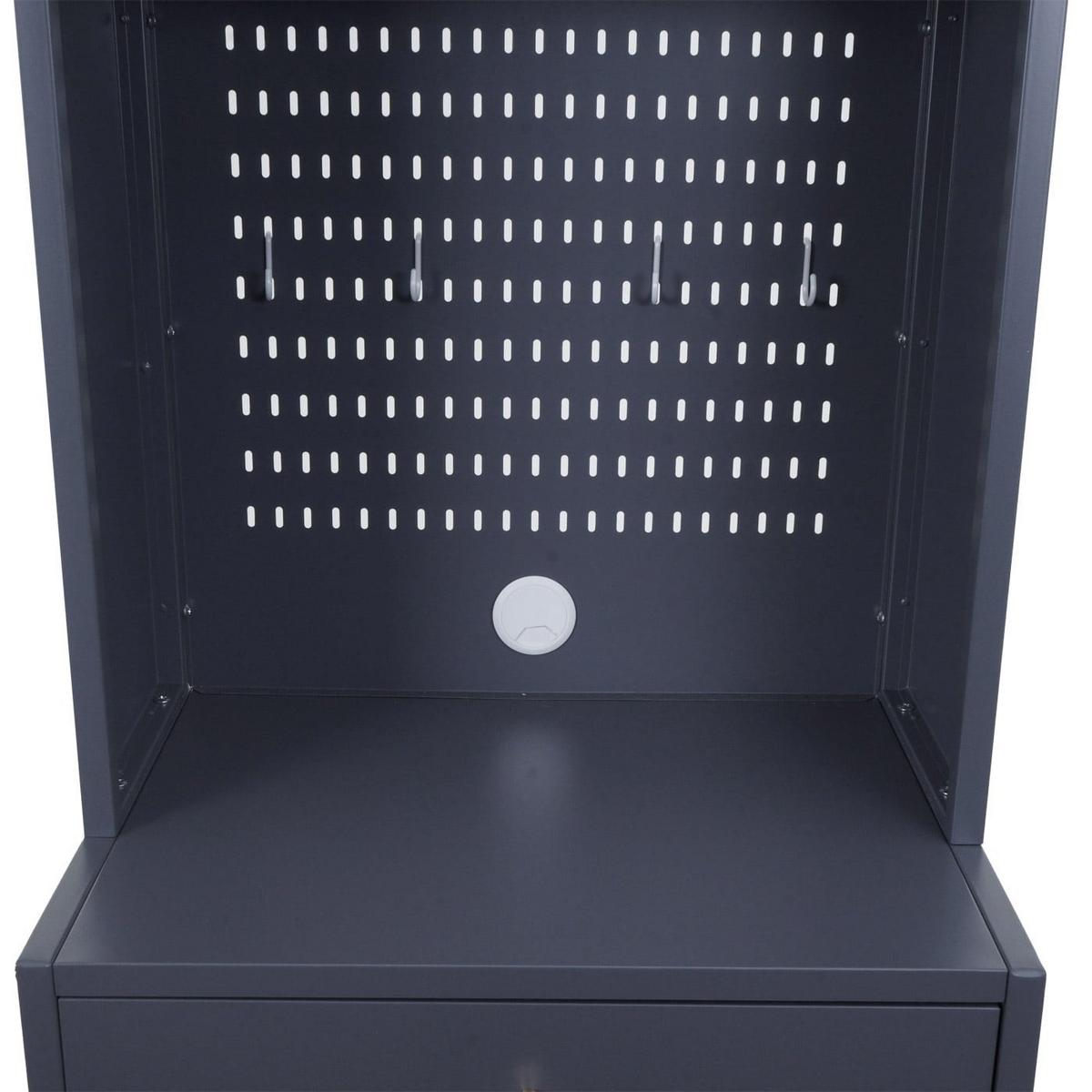 HIGHBOARD Anthrazit - Anthrazit, Metall (54/182/40cm) - MCW
