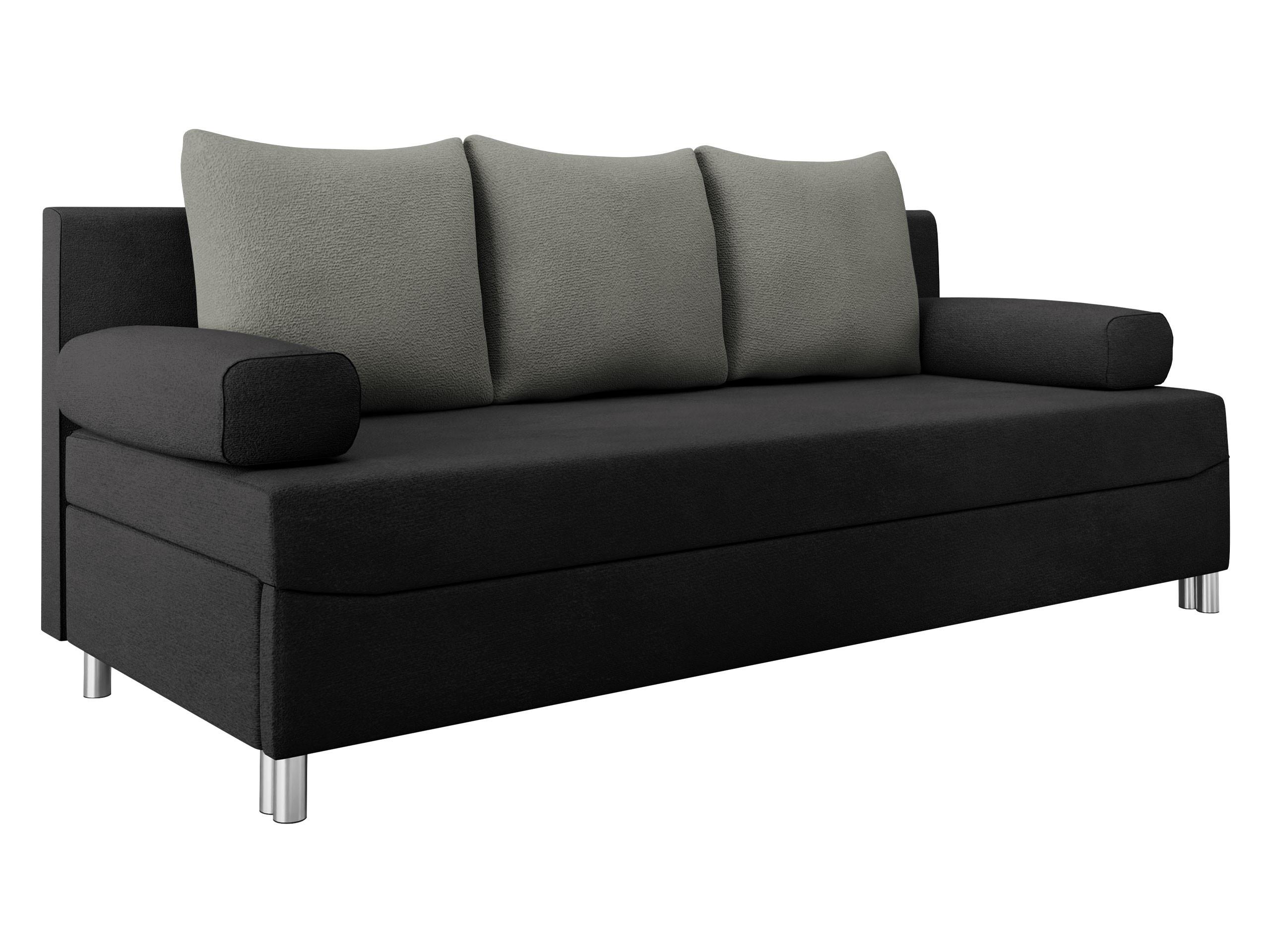 SCHLAFSOFA Dover - Chromfarben/Schwarz, Holz/Kunststoff (192/86/80cm) - MIRJAN24