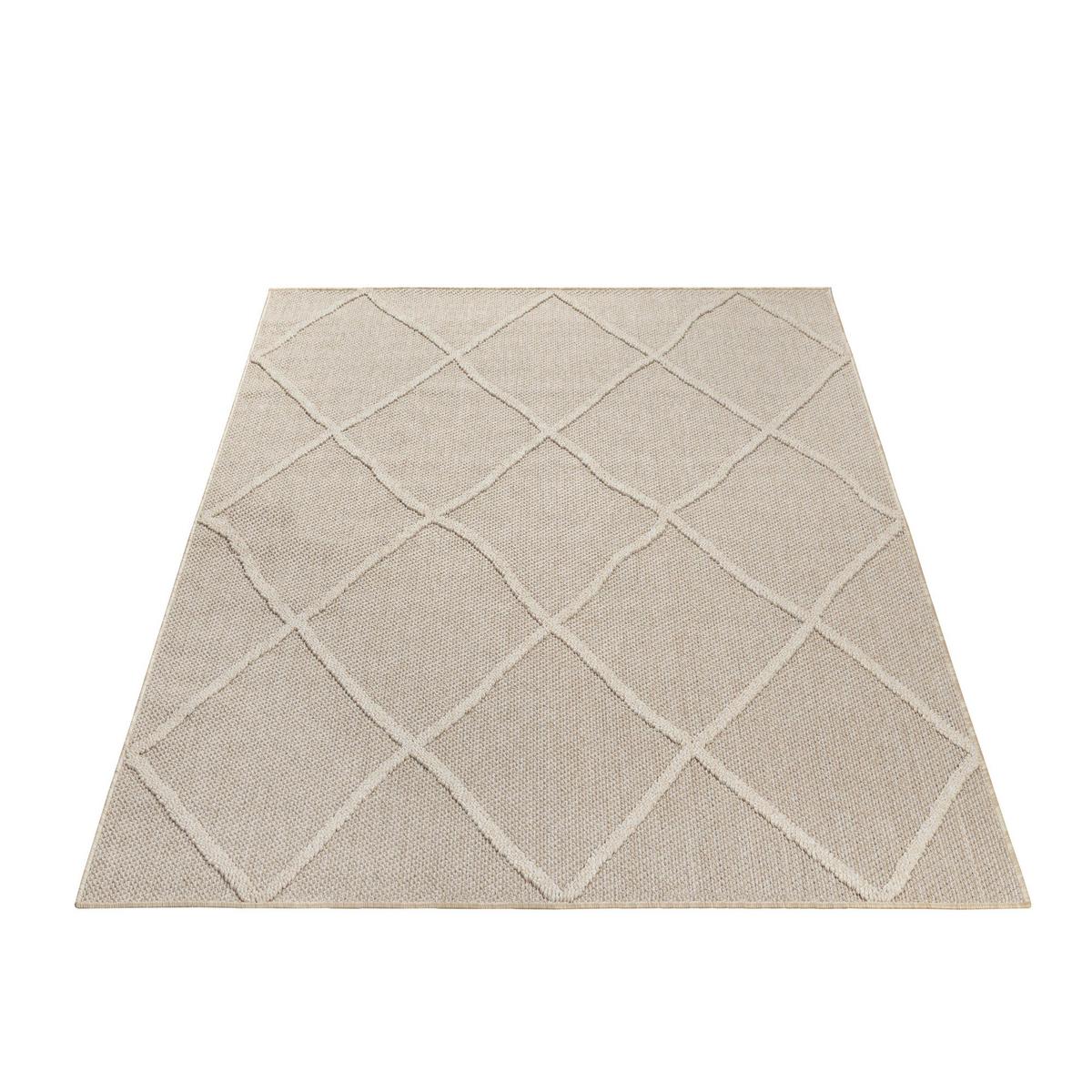 TEPPICH Outdoor IMST in Beige, im Boho-Stil, 80 x 150 cm - Beige, Textil (150/80cm) - KADIMA DESIGN