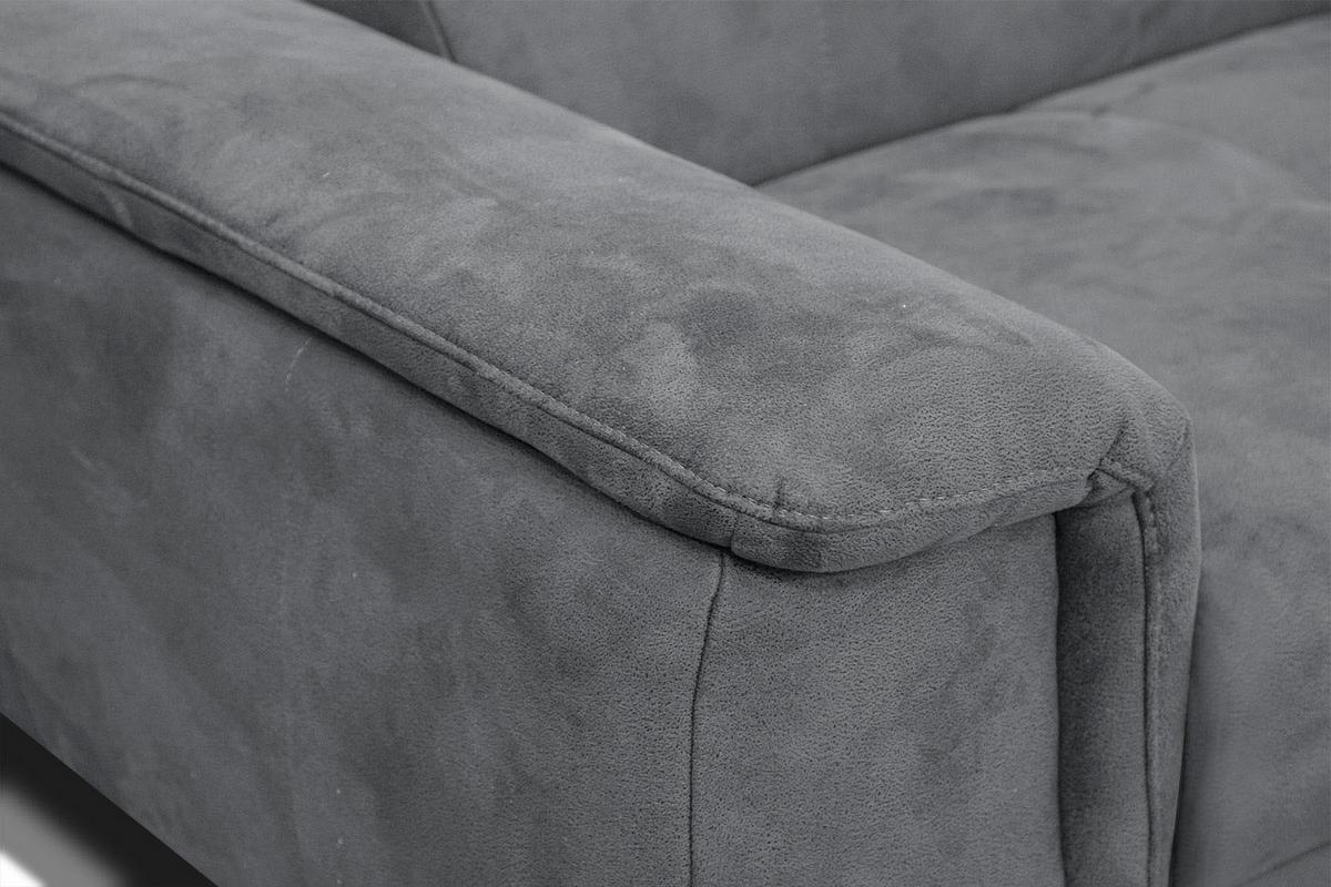 ECKSOFA FIERO 4-Sitzer, grau - Dunkelgrau/Schwarz, Holzwerkstoff/Textil (288/170cm) - Wozimo