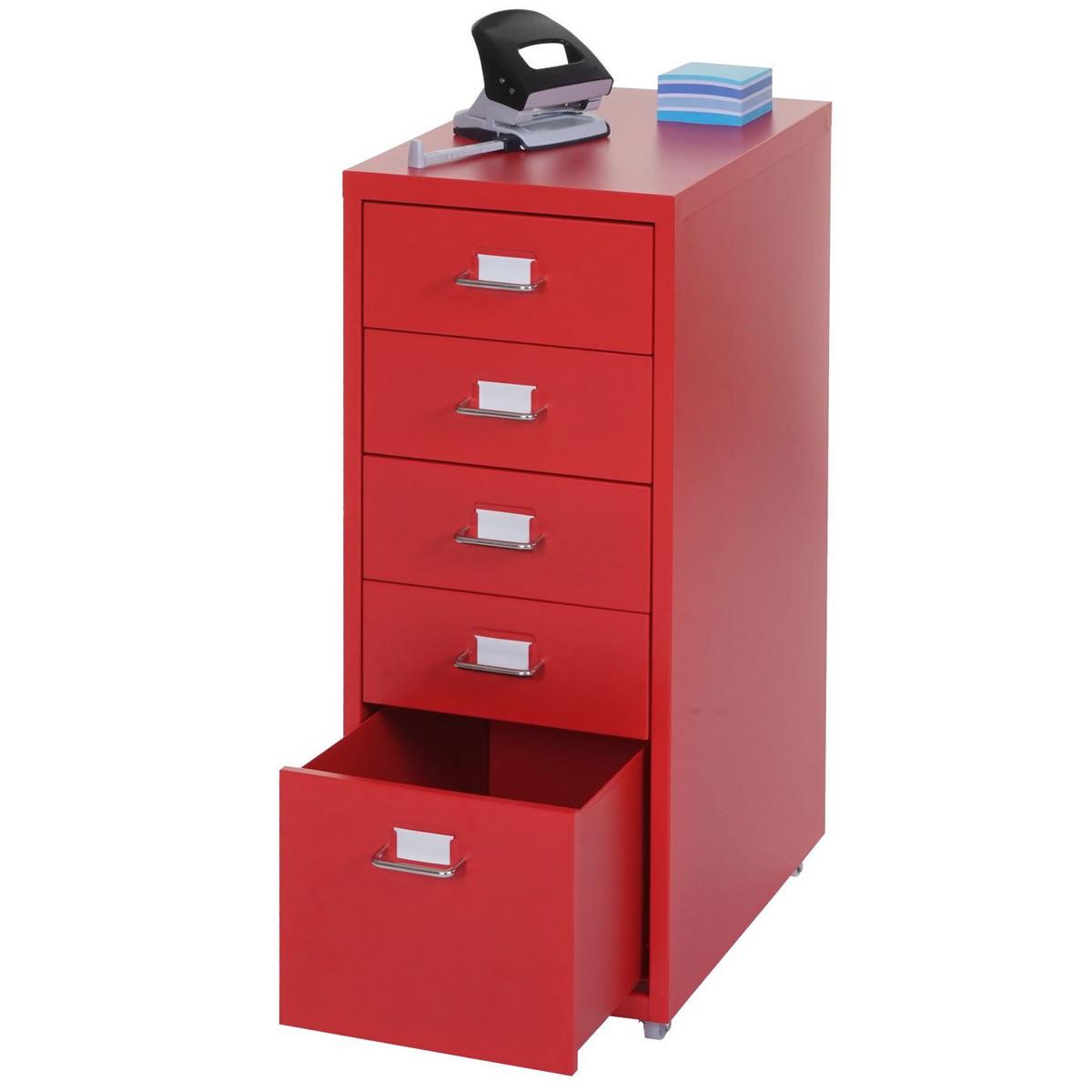 ROLLCONTAINER Rot - Rot, Metall (28/69/41cm) - MCW