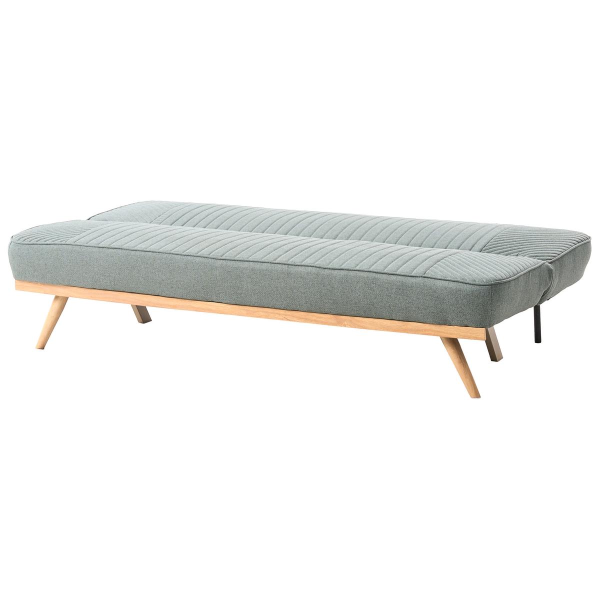 SCHLAFSOFA 2-Sitzer Stoff Grün Kalfafel - Braun/Grün, Textil (191/84/73cm) - Beliani