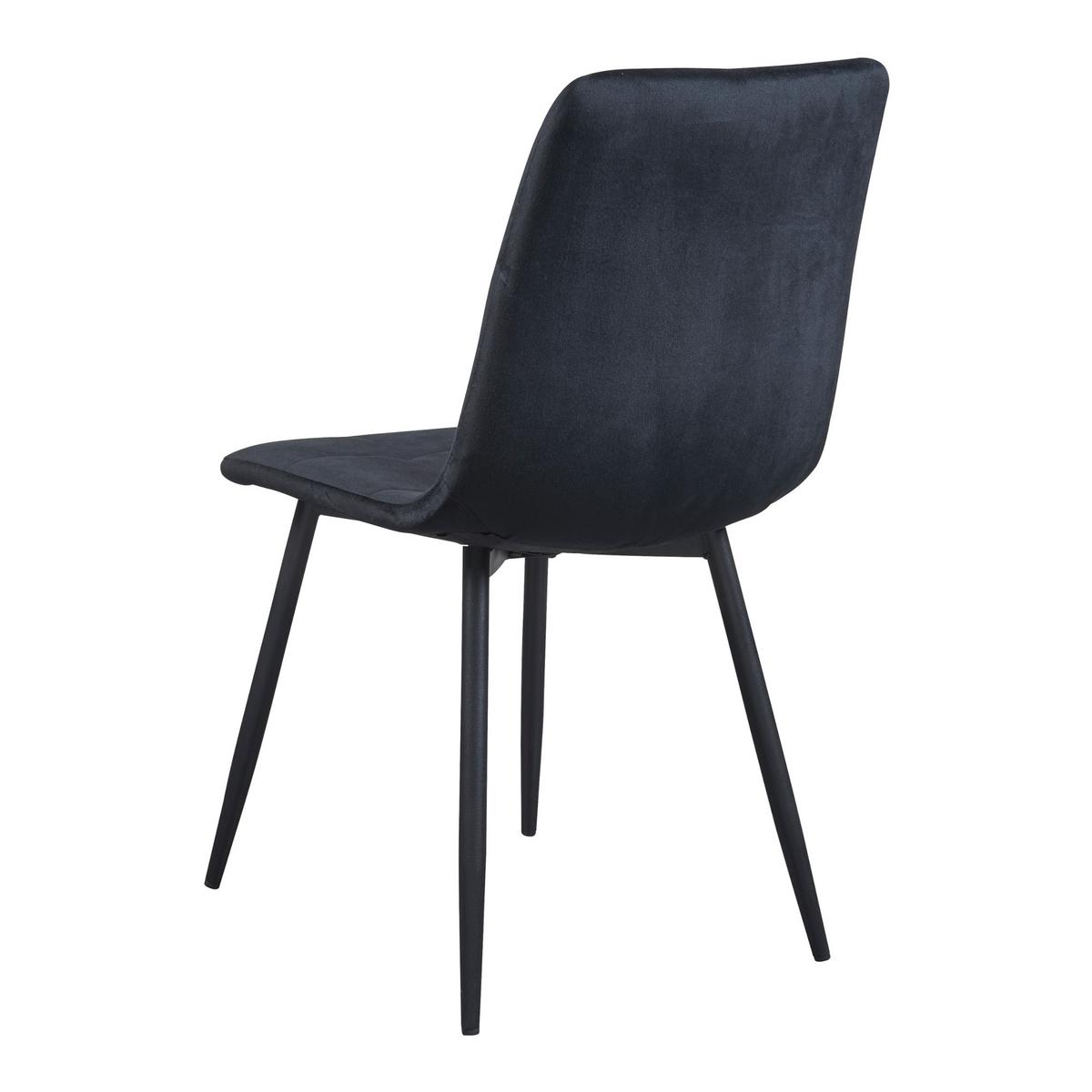 ESSZIMMERSTUHL-SET 2 TLG. Lexnitz - Schwarz, Textil/Metall (44/89/45cm) - [en.casa]