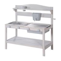 OUTDOOR-SPIELKÜCHE Outdoor Spielküche grau - Grau, Holz (90/88/35cm) - Roba