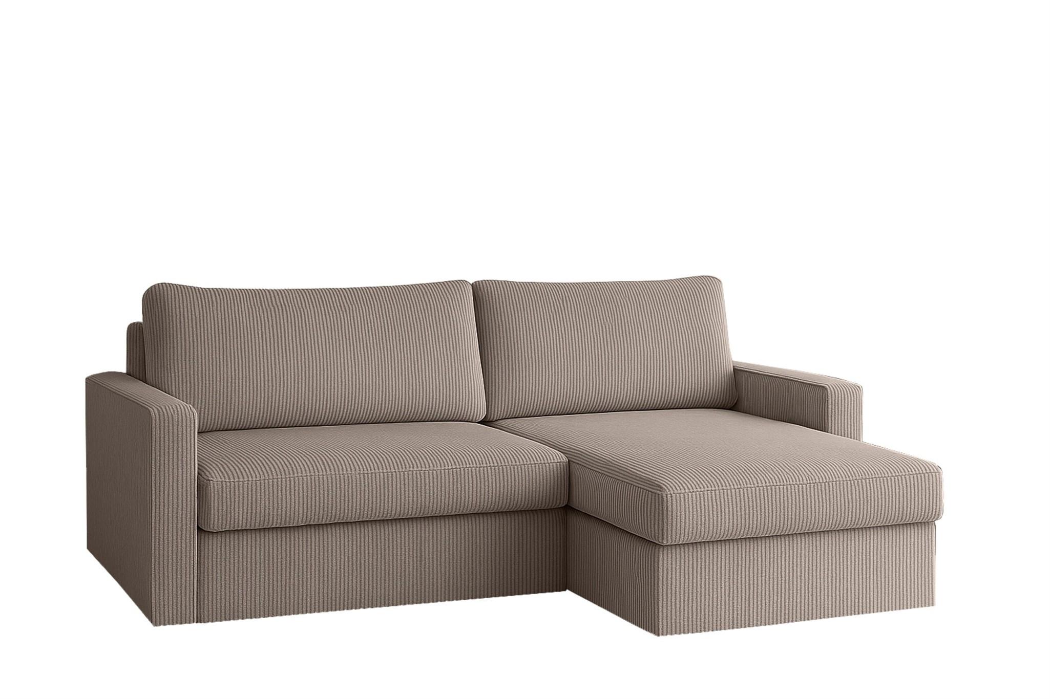 ECKSOFA Bendik In Poso - Beige, Holzwerkstoff/Textil (224/140cm) - Fun Möbel