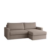 ECKSOFA Bendik In Poso - Beige, Holzwerkstoff/Textil (224/140cm) - Fun Möbel