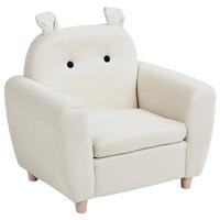 KINDERSESSEL Nilpferd Stoff Beige Maribo - Creme, Holz/Textil (61/59/44cm) - Beliani