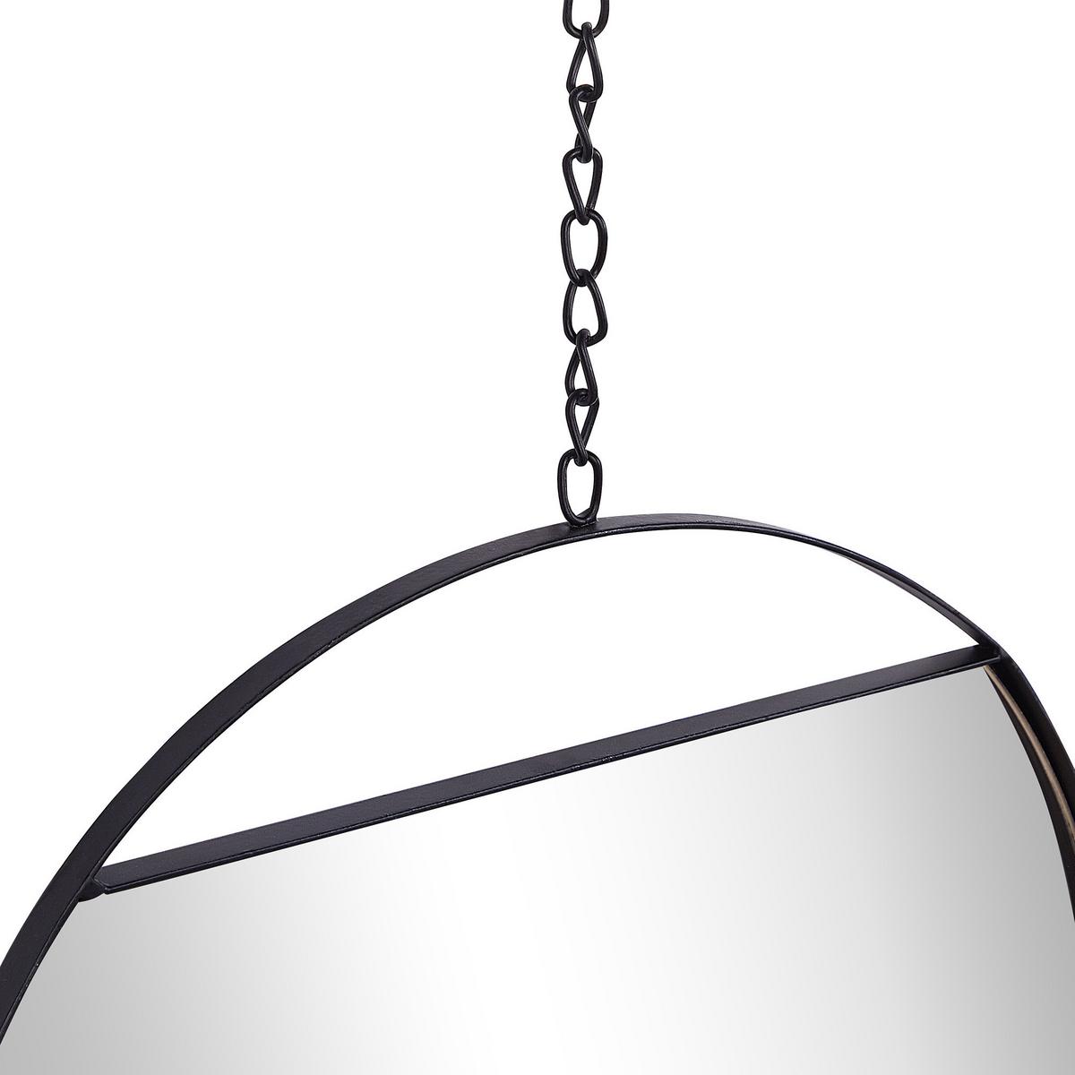 WANDSPIEGEL schwarz 24/29/33 cm 3er Set Odos - Schwarz, Metall (33/80/1cm) - Beliani