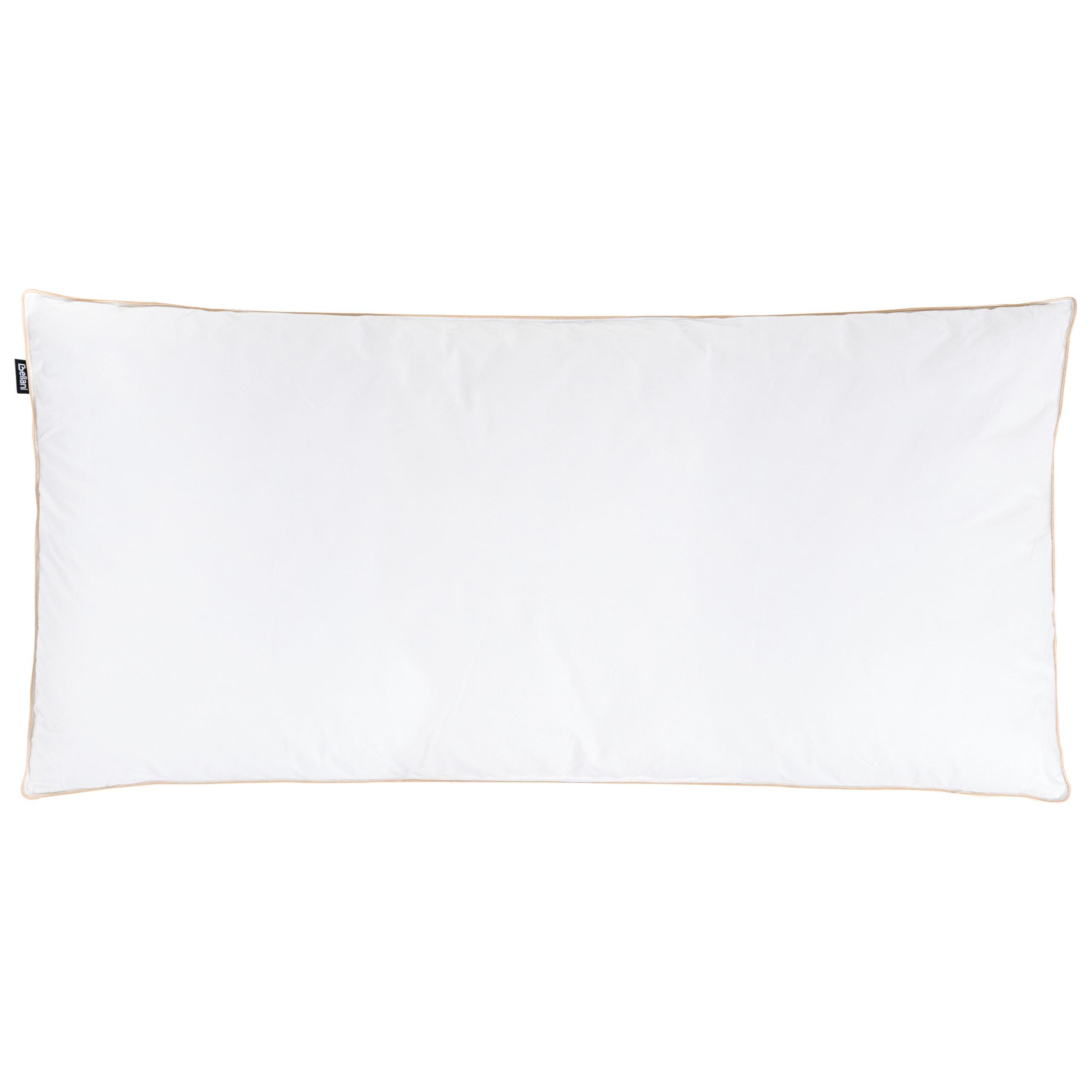 KOPFKISSEN Weiß 40/80 cm Etna - Weiß, Naturmaterialien (80/40cm) - Beliani