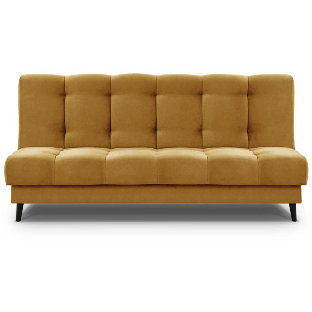 3-SITZER Schlafsofa Nancy gelb - Gelb, Holz/Textil (220/89/93cm) - Beautysofa