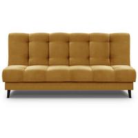 3-SITZER Schlafsofa Nancy gelb - Gelb, Holz/Textil (220/89/93cm) - Beautysofa