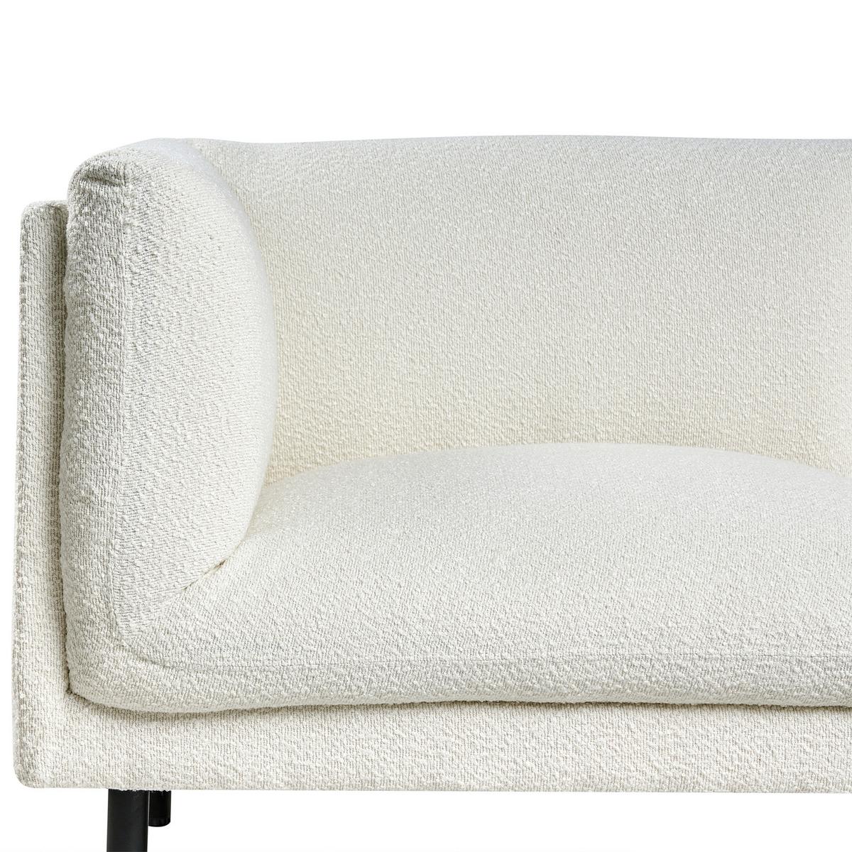 2-SITZER-SOFA Bouclé Cremeweiß Vorgod - Creme, Textil (180/76/84cm) - Beliani