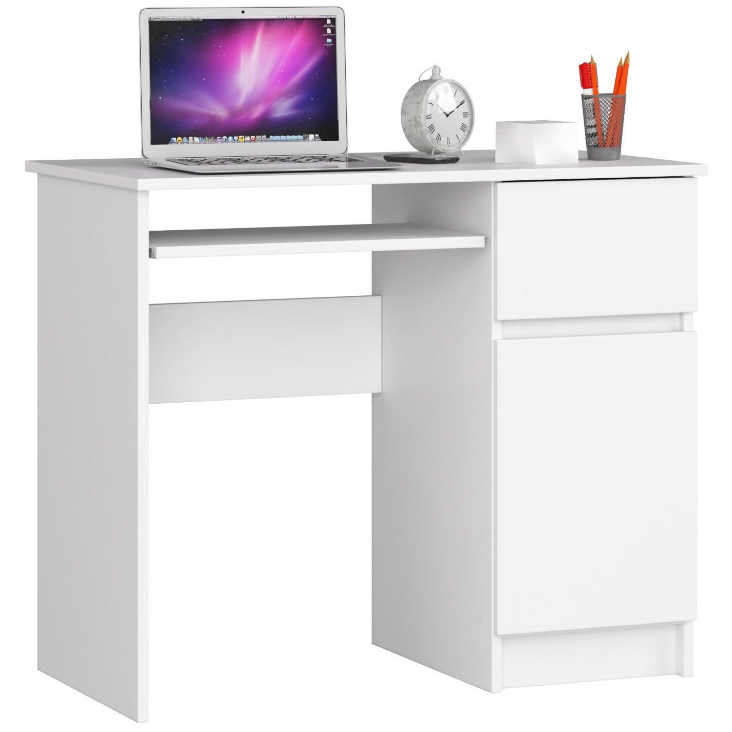 SCHREIBTISCH Weiß 77/90/50 - Weiß, Holzwerkstoff (124/52/77cm) - RAUMHIRSCH FURNITURE
