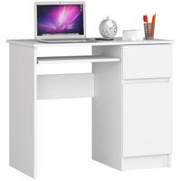 SCHREIBTISCH Weiß 77/90/50 - Weiß, Holzwerkstoff (124/52/77cm) - RAUMHIRSCH FURNITURE