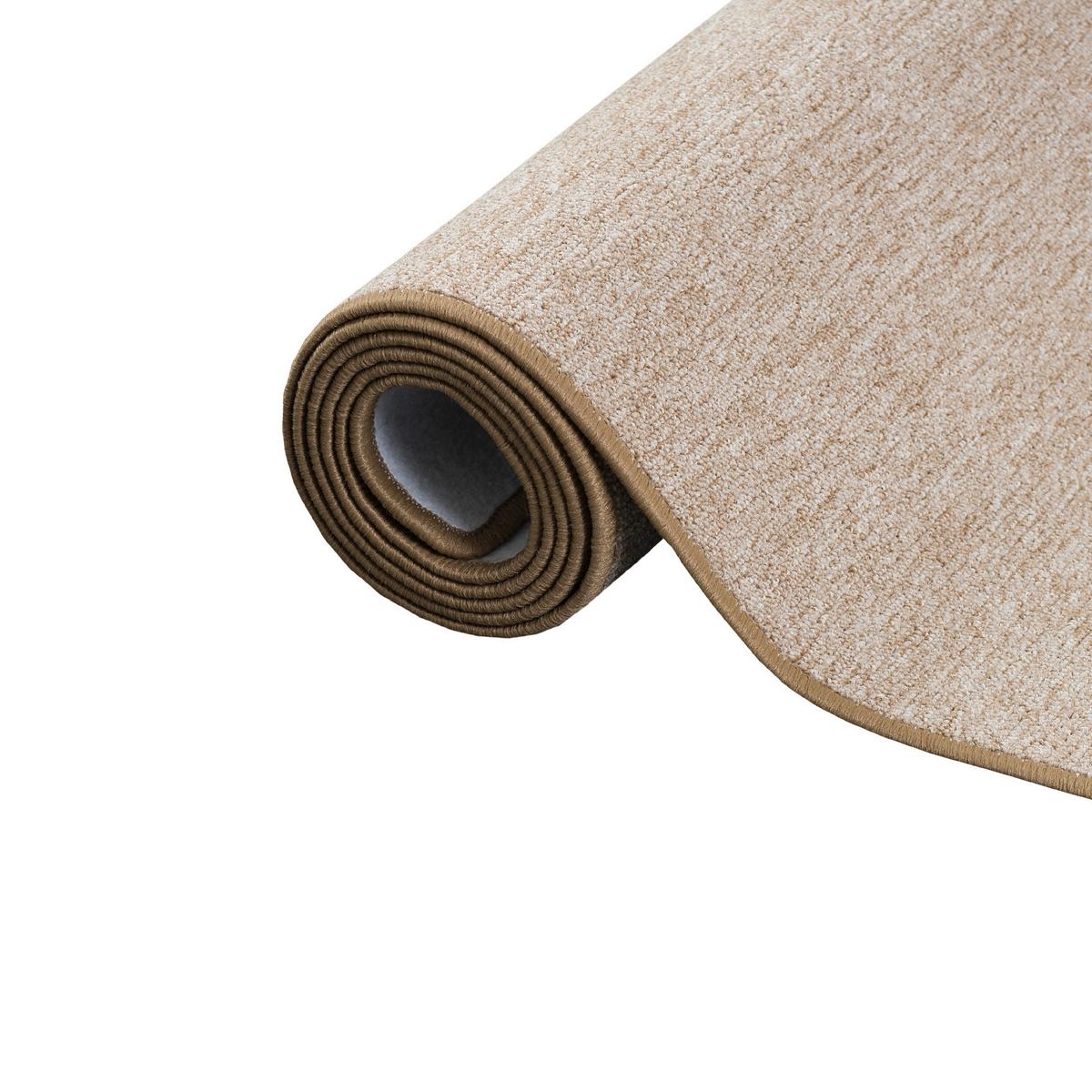 FEINSCHLINGEN VELOUR LÄUFER TEPPICH STRONG - Taupe, Textil (100/400cm) - Snapstyle