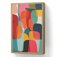 WANDLEUCHTE MIT AKKU Formen - Bunt - Abstrakt - Flugzeuge 40x60 cm - Multicolor, Holzwerkstoff (40/60/8cm) - OnlyWow