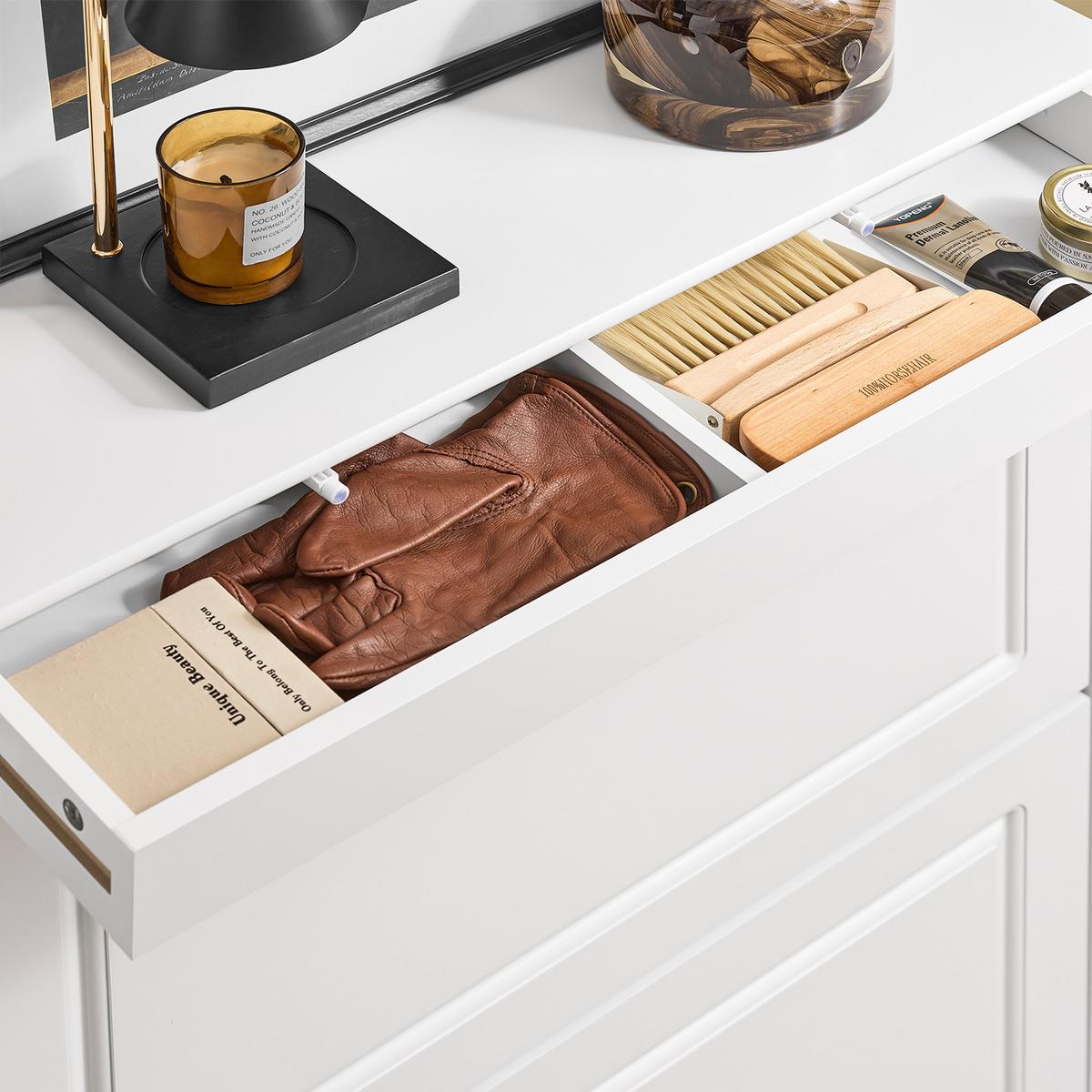 SCHUHSCHRANK mit 2 Klappen, Weiß 75x96x24cm - Weiß, Holzwerkstoff (75/96/24cm) - SoBuy