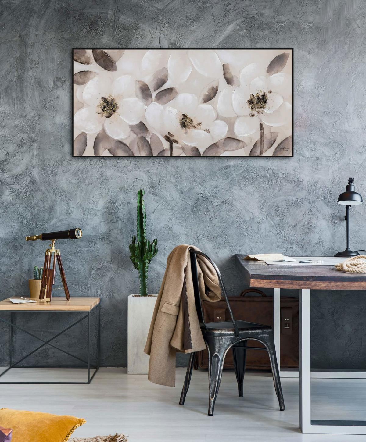ACRYLBILD HANDGEMALT 120/60 cm - Beige/Braun, Holz/Textil (120/60cm) - KUNSTLOFT
