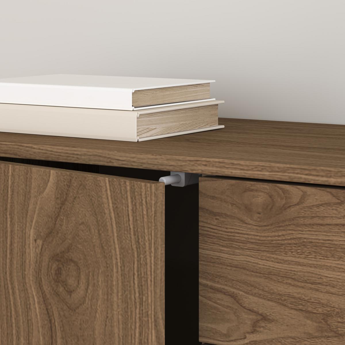 SIDEBOARD Paarl - Walnussfarben, Holzwerkstoff (79/74/36cm) - [en.casa]