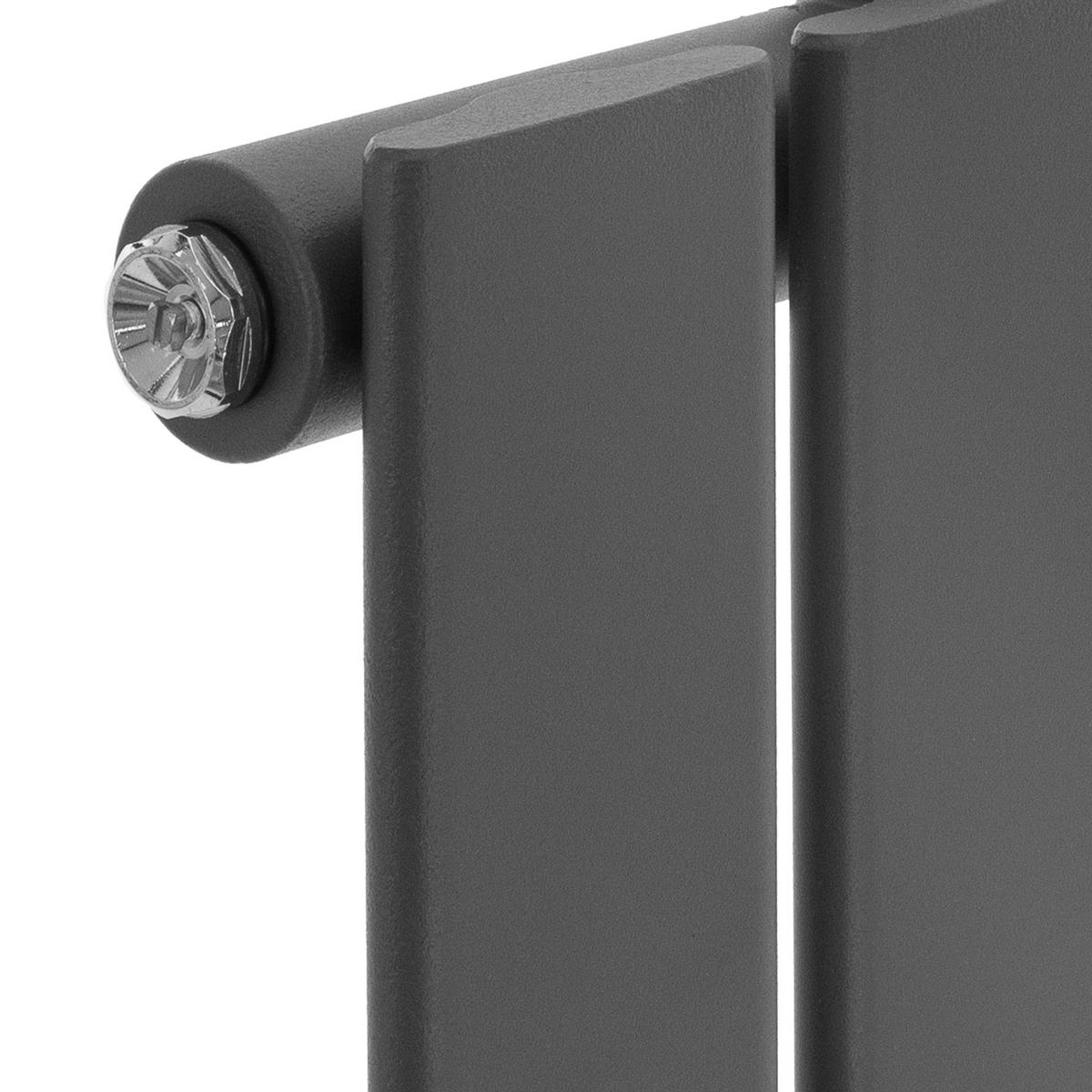 BADHEIZKÖRPER Stella 480x1400 mm Anthrazit mit Mittelanschluss - Anthrazit, Metall (48/140/5cm) - LuxeBath