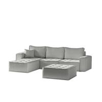 ECKSOFA Sande In Alpine - Hellgrau, Holzwerkstoff/Textil (292/192cm) - Fun Möbel