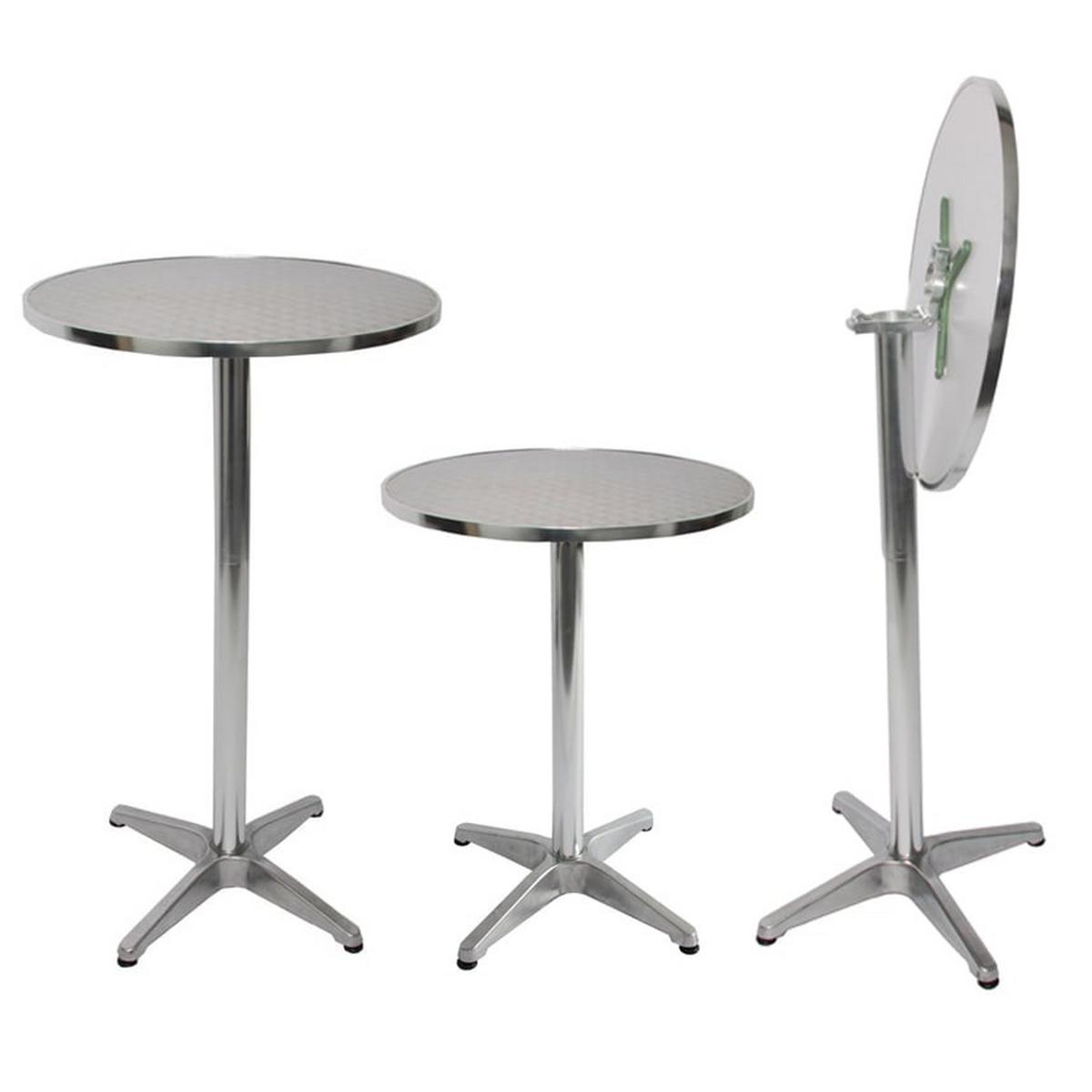 ALU-STEHTISCH KLAPPBAR BASISMODELL rund Silber - Silberfarben, Metall (60/60/110cm) - MCW