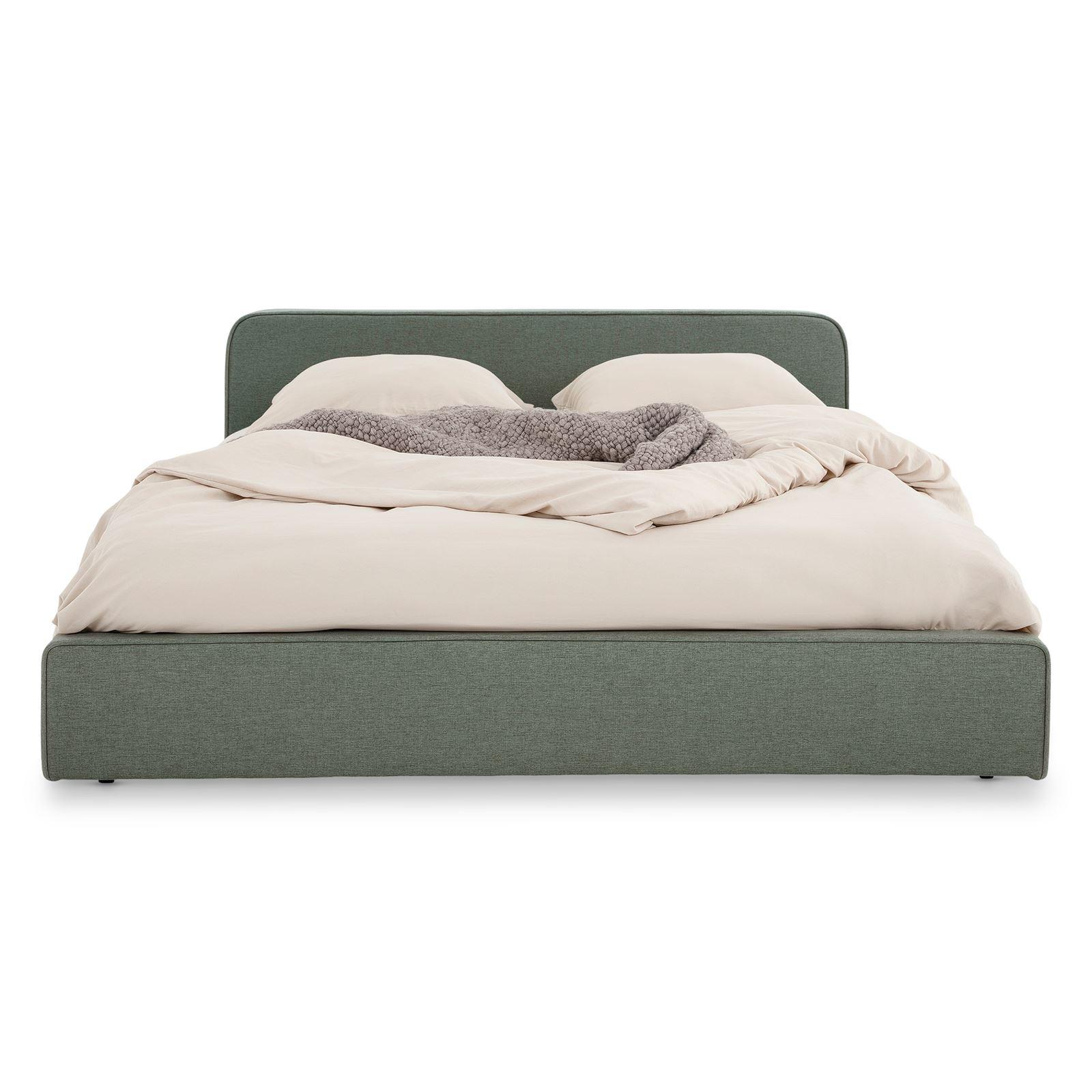 POLSTERBETT MARINI 140x200 cm grün - Grün, Textil (140/200cm) - IDIMEX