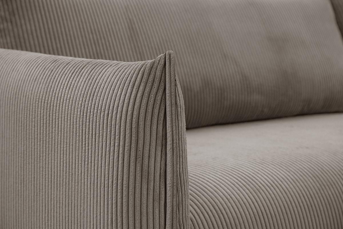 ECKSOFA TAUER 5-Sitzer, taupe - Taupe/Schwarz, Holzwerkstoff/Kunststoff (292/174cm) - Wozimo