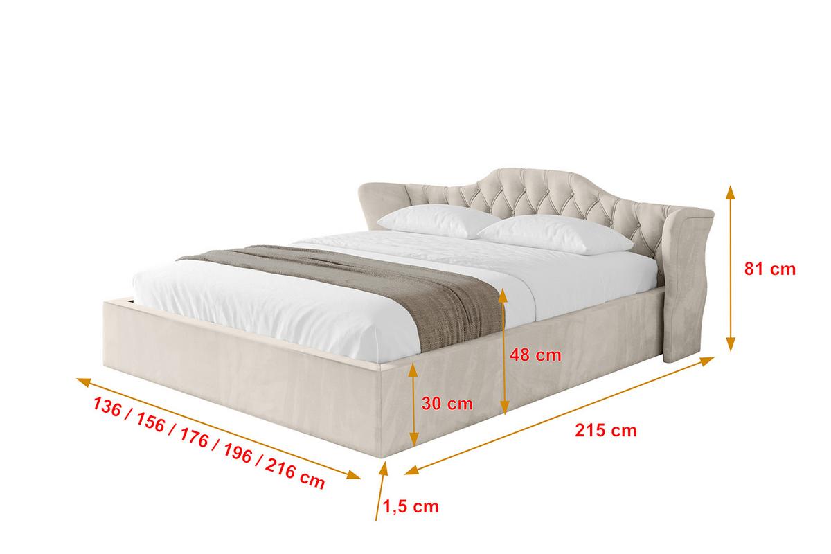 POLSTERBETT mit Bettkasten und Lattenrost, Boxbett ohne Matratze - ZORAN-V1 120x200 Beige - Beige, Holzwerkstoff/Textil (120/200cm) - ALTDECOR