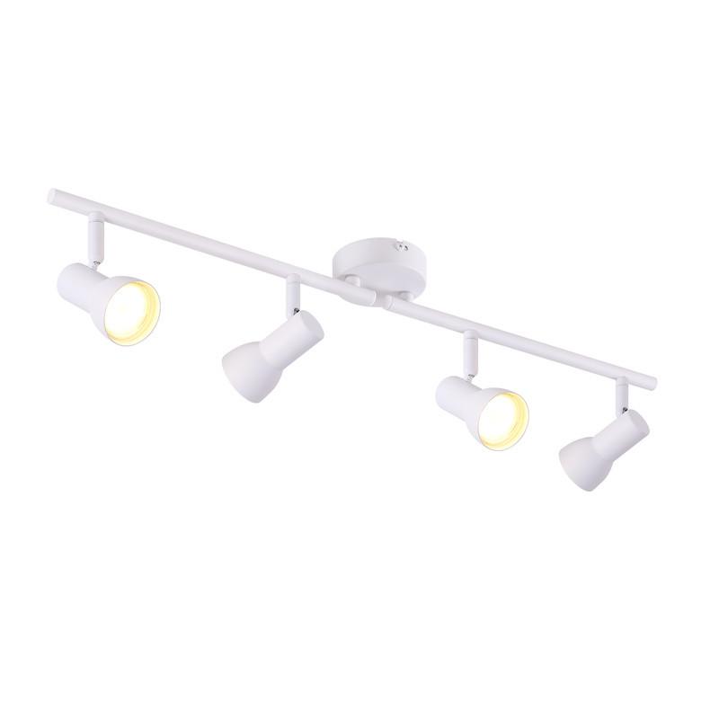 DECKENSTRAHLER Wärmeaura 4-flammig 60.5/8/16.5cm - Weiß, Metall (60.5/8/16.5cm) - Nettlife