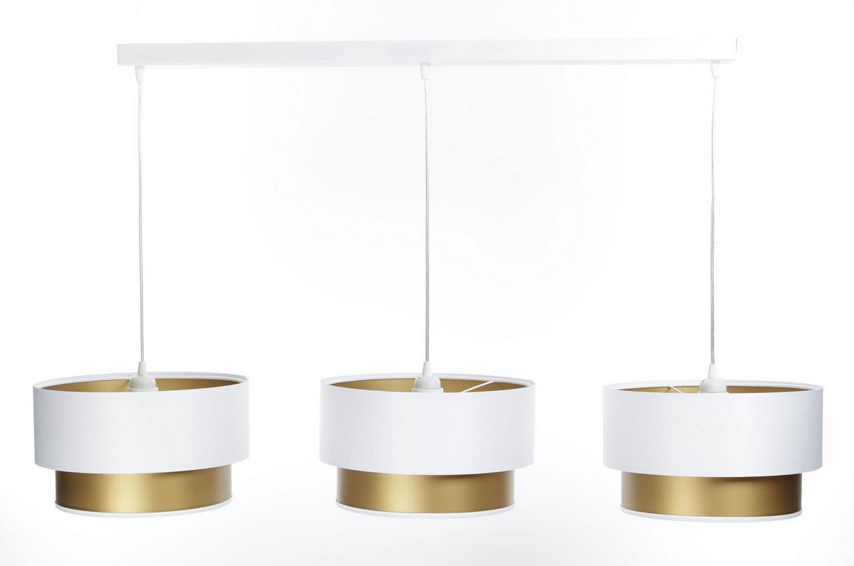 HÄNGELEUCHTE Gold 30/88 cm - Weiß, Kunststoff (30/2.6/88cm) - ONZENO