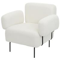 LOUNGE-SESSEL L83B Cremeweiß - Weiß, Textil (88/78/76cm) - MCW