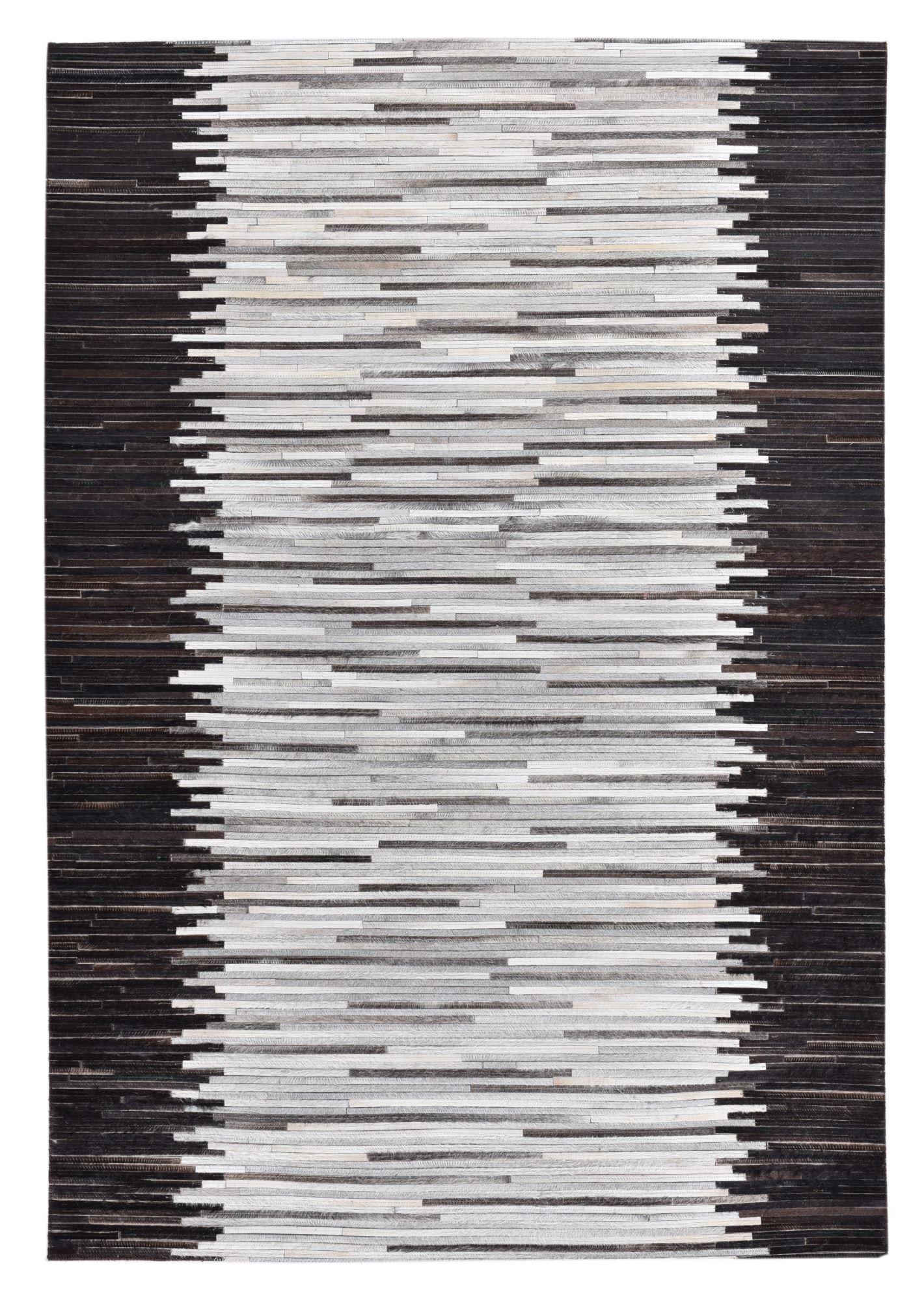 LEDERTEPPICH Kobe 190x290 cm - Silberfarben, Textil (190/290cm) - THEKO