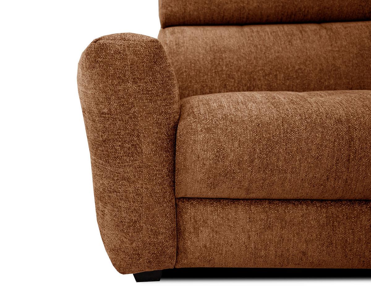 SOFA CALVERA 3-Sitzer, dunkelorange - Dunkelorange, Holzwerkstoff/Textil (204/79/106cm) - Wozimo