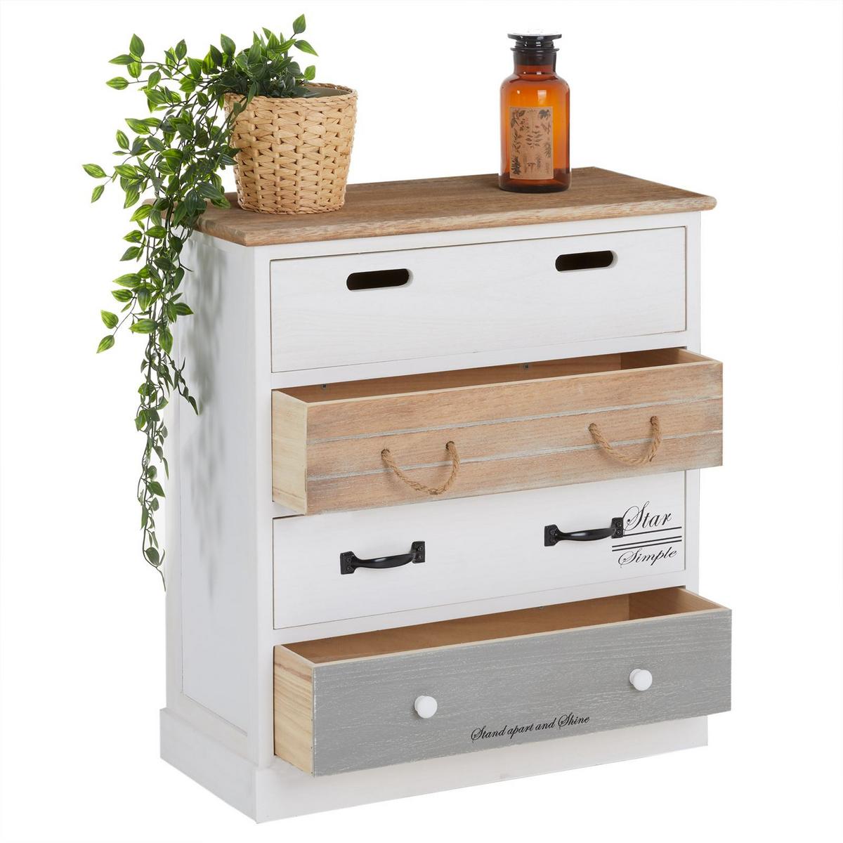 KOMMODE SALVA weiß - Weiß, Holz (58/63/27cm) - CARO-Möbel